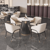 Haven 時尚皮革包覆扶手餐椅